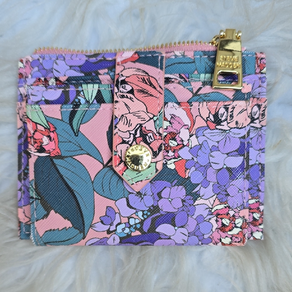 Steve Madden Floral Mini Wallet Card Holder
